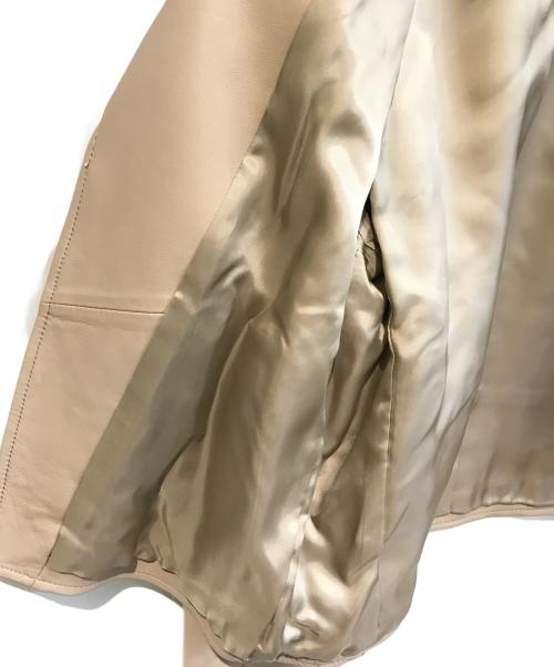 RIVE DROITE（リヴドロワ）RIVE DROITE (リヴドロワ) ラムレザーライダースジャケット ベージュ サイズ:FREEの古着・服飾アイテム