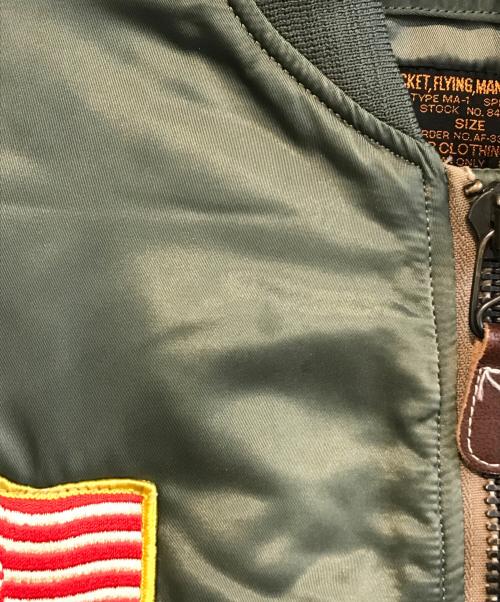 C.A.B.CLOTHING（キャブクロージング）C.A.B.CLOTHING (キャブクロージング) MA-1フライトジャケット オリーブ サイズ:Lの古着・服飾アイテム