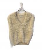 AKTEアクテ）の古着「Vネックシャギーニットベスト」｜アイボリー