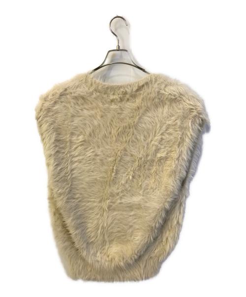 AKTE（アクテ）AKTE (アクテ) Vネックシャギーニットベスト アイボリー サイズ:Freeの古着・服飾アイテム