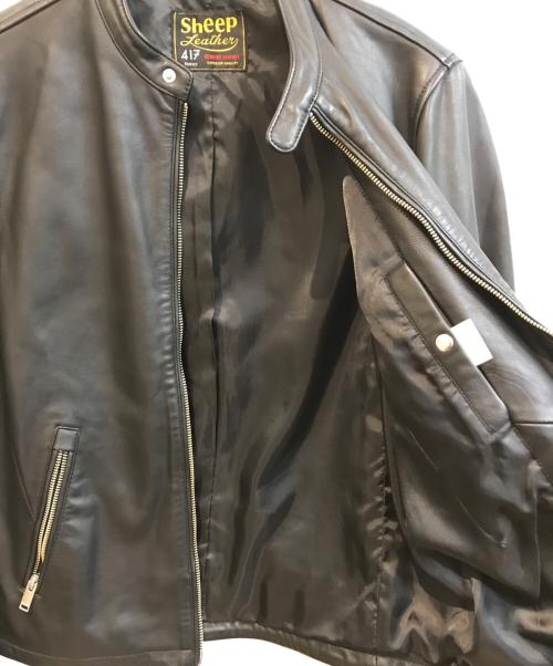 417 by EDIFICE（417 バイ エディフィス）417 by EDIFICE (417 バイ エディフィス) シングルライダースジャケット ブラック サイズ:Lの古着・服飾アイテム