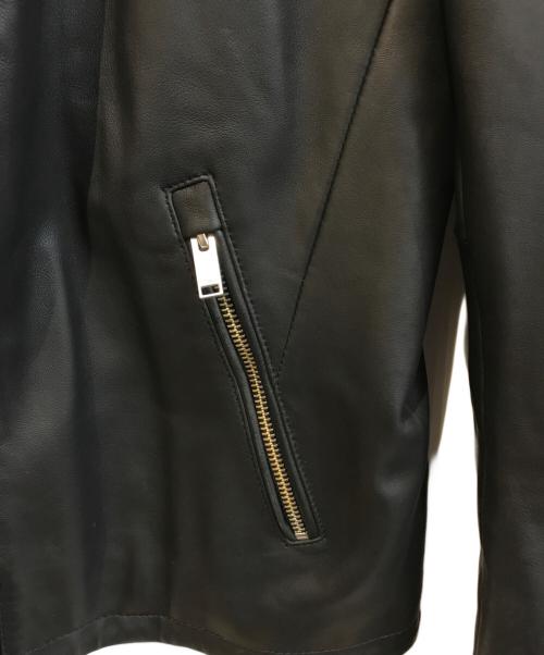 417 by EDIFICE（417 バイ エディフィス）417 by EDIFICE (417 バイ エディフィス) シングルライダースジャケット ブラック サイズ:Lの古着・服飾アイテム
