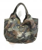 TUTUMUツツム）の古着「カモフラージュ柄バルーントートバッグ」｜グリーン