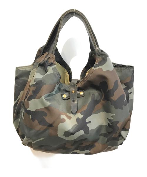 TUTUMU（ツツム）tutumu (ツツム) カモフラージュ柄バルーントートバッグ グリーンの古着・服飾アイテム