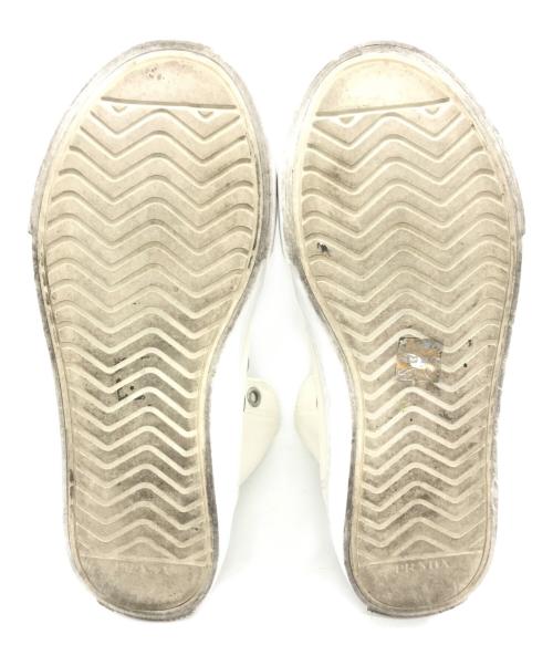 PRADA（プラダ）PRADA (プラダ) ハイカットスニーカー ホワイト サイズ:5 1/2の古着・服飾アイテム