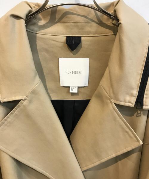 FORFORMO（フォルフォルモ）forformo (フォルフォルモ) Deformation Wide Trench Coat ベージュ サイズ:freeの古着・服飾アイテム