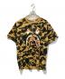 A BATHING APE（ア ベイシング エイプ）の古着「Camo Shark Tee 001CSF301007X」｜ベージュ