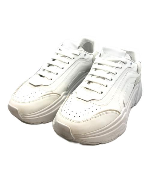 DOLCE & GABBANA（ドルチェ＆ガッバーナ）DOLCE & GABBANA (ドルチェ＆ガッバーナ) プラットフォームスニーカー ホワイト サイズ:27の古着・服飾アイテム