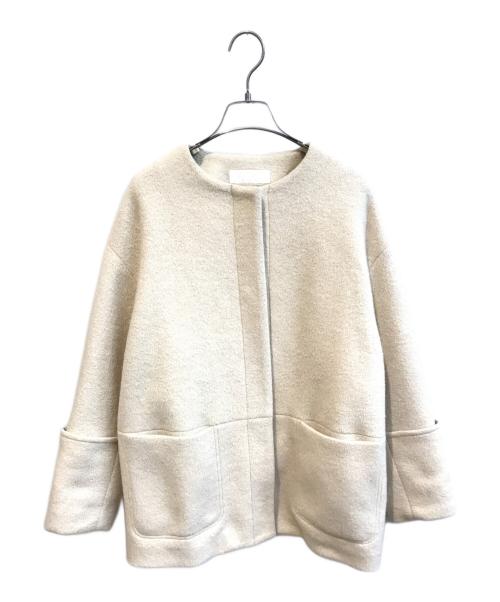 BALLSEY（ボールジィ）BALLSEY (ボールジィ) ウールパイルミルド ダブルカフスショートコート ベージュ サイズ:34の古着・服飾アイテム