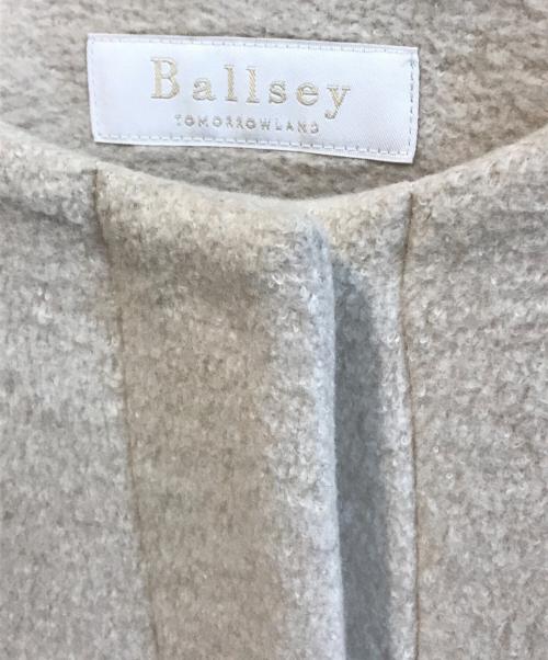 BALLSEY（ボールジィ）BALLSEY (ボールジィ) ウールパイルミルド ダブルカフスショートコート ベージュ サイズ:34の古着・服飾アイテム