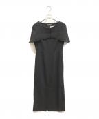 Snidelスナイデル）の古着「ケープセットタイトドレス　SWFO234145」｜ブラック