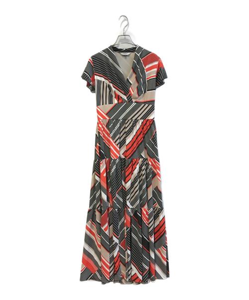 CORCOVADO（コルコバード）corcovado (コルコバード) マキシ丈フレアティアードワンピース　32-04-00111 レッド サイズ:Ｍの古着・服飾アイテム