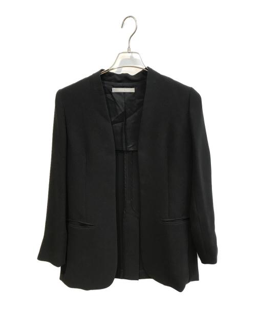 theory luxe（セオリーリュクス）theory luxe (セオリーリュクス) DOUBLE.WEFT ノーカラージャケット　03-9204120-050-038 ブラック サイズ:38の古着・服飾アイテム