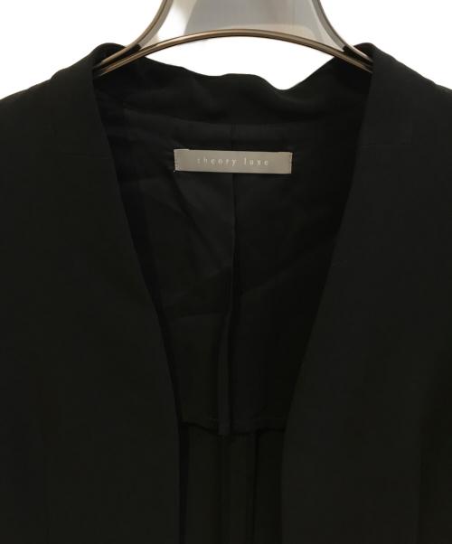 theory luxe（セオリーリュクス）theory luxe (セオリーリュクス) DOUBLE.WEFT ノーカラージャケット　03-9204120-050-038 ブラック サイズ:38の古着・服飾アイテム