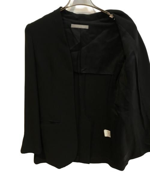 theory luxe（セオリーリュクス）theory luxe (セオリーリュクス) DOUBLE.WEFT ノーカラージャケット　03-9204120-050-038 ブラック サイズ:38の古着・服飾アイテム