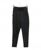 ELLAエラ）の古着「スカラップレギンスパンツ」｜ブラック