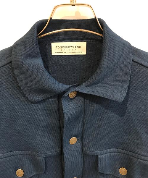 TOMORROW LAND（トゥモローランド）TOMORROW LAND (トゥモローランド) ポリエステルミラノリブニットGジャン 63-02-24-02006 ブルー サイズ:Mの古着・服飾アイテム