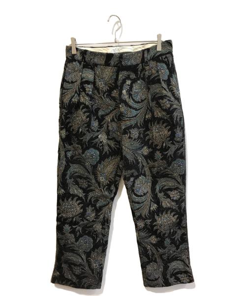 kooi（コーイ）KOOI (コーイ) ペイズリー柄タックパンツ　22KO-AW12 ブラック サイズ:2の古着・服飾アイテム