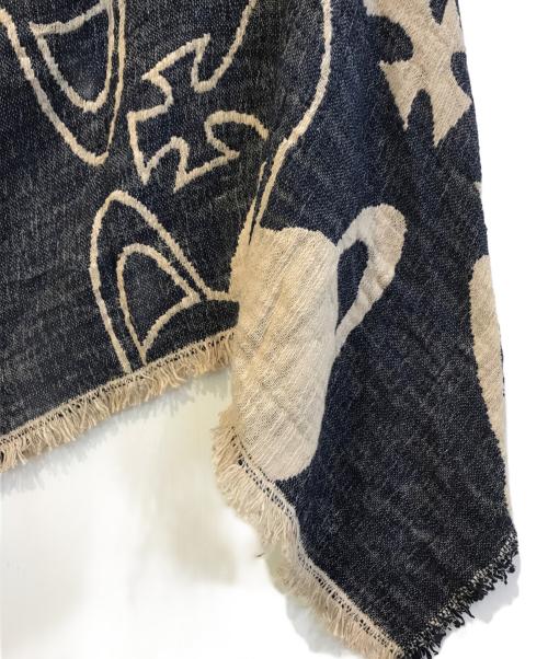 Vivienne Westwood（ヴィヴィアンウエストウッド）Vivienne Westwood (ヴィヴィアンウエストウッド) LINE ORB PONCHO　VI-V9＊-87017 ネイビー×ベージュ サイズ:Ｆの古着・服飾アイテム