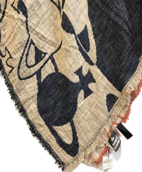 Vivienne Westwood（ヴィヴィアンウエストウッド）Vivienne Westwood (ヴィヴィアンウエストウッド) LINE ORB PONCHO　VI-V9＊-87017 ネイビー×ベージュ サイズ:Ｆの古着・服飾アイテム