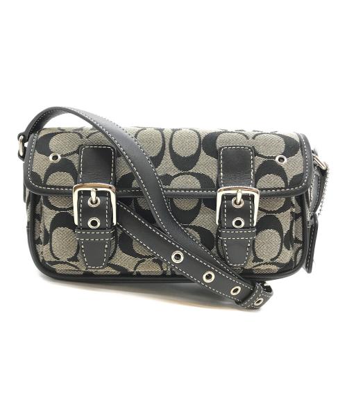 COACH（コーチ）COACH (コーチ) ショルダーバッグ　6844 ブラック×グレーの古着・服飾アイテム