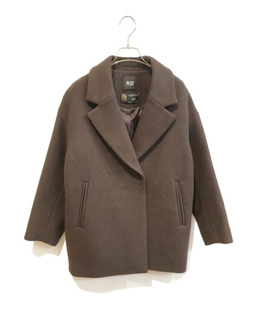PLST（プラステ）PLST (プラステ) マンテココート 12-4409004 ブラウン サイズ:Sの古着・服飾アイテム