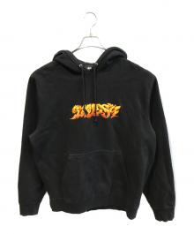 stussy（ステューシー）の古着「FIRE HOODIE」｜ブラック