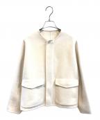 uncraveアンクレイヴ）の古着「リバーショートコート」｜ベージュ