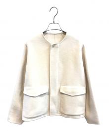 uncrave（アンクレイヴ）の古着「リバーショートコート」｜ベージュ