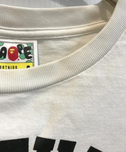 A BATHING APE（ア ベイシング エイプ）A BATHING APE (ア ベイシング エイプ) カモフラロゴカットソー　001LTF751022X ホワイト サイズ:SIZE Sの古着・服飾アイテム