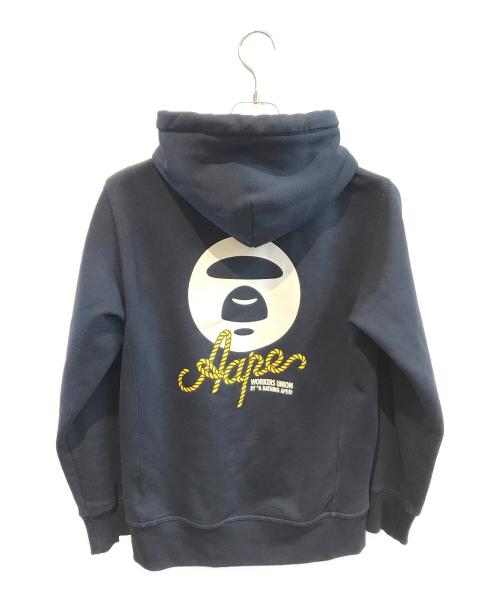 Aape BY A BATHING APE（エーエイプ バイ アベイシングエイプ）AAPE BY A BATHING APE (エーエイプ バイ アベイシングエイプ) UNION (ユニオン) スナップボタンジャケット ネイビー サイズ:Mの古着・服飾アイテム