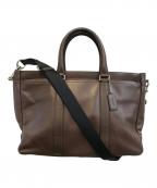 COACHコーチ）の古着「メトロポリタンレザートートバッグ」｜ブラウン