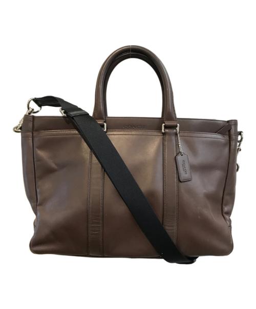 COACH（コーチ）COACH (コーチ) メトロポリタンレザートートバッグ ブラウンの古着・服飾アイテム