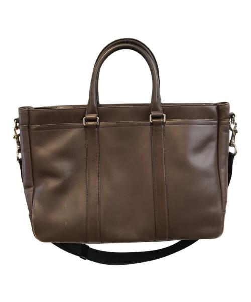 COACH（コーチ）COACH (コーチ) メトロポリタンレザートートバッグ ブラウンの古着・服飾アイテム