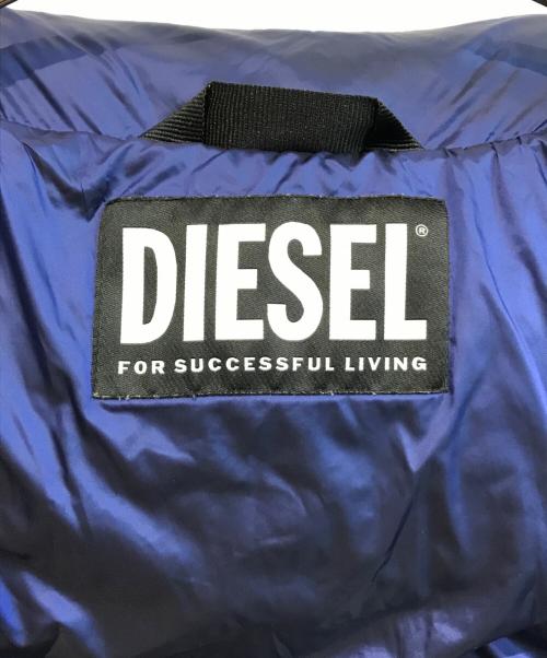 DIESEL（ディーゼル）DIESEL (ディーゼル) 2WAY中綿ジャケット ブルー×ブラック サイズ:Mの古着・服飾アイテム