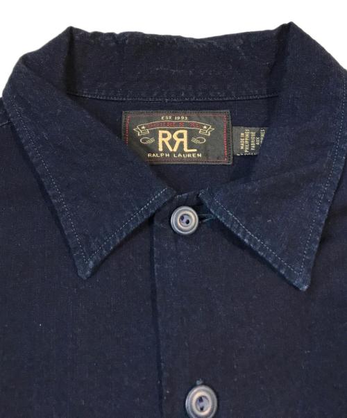 RRL（ダブルアールエル）RRL (ダブルアールエル) シアサッカーキャンプシャツ インディゴ サイズ:Ｓの古着・服飾アイテム