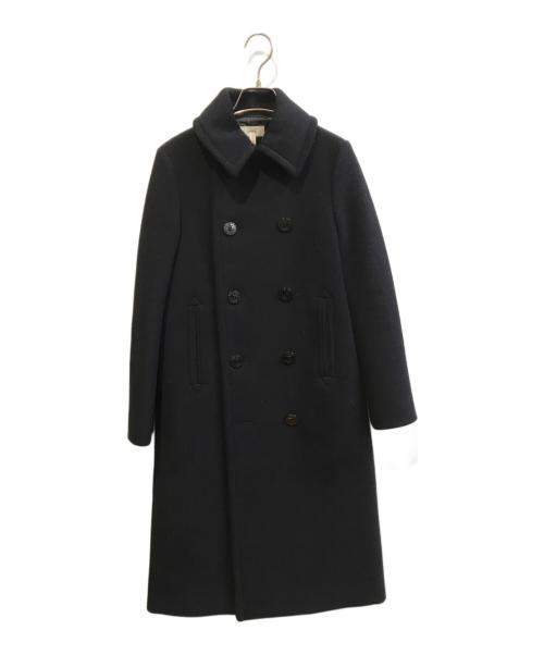 HYKE（ハイク）HYKE (ハイク) ウールメルトンロングピーコート ネイビー サイズ:1の古着・服飾アイテム