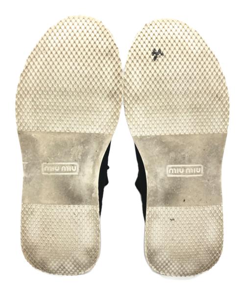 MIU MIU（ミュウミュウ）MIU MIU (ミュウミュウ) メッシュスニーカー ブラック サイズ:23の古着・服飾アイテム