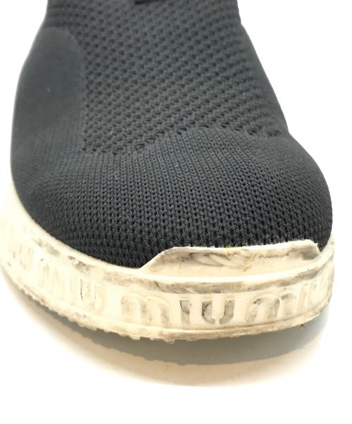 MIU MIU（ミュウミュウ）MIU MIU (ミュウミュウ) メッシュスニーカー ブラック サイズ:23の古着・服飾アイテム