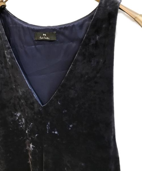PS Paul Smith（ＰＳポールスミス）PS Paul Smith (ＰＳポールスミス) ベロアジャージワンピース　245354 ネイビー サイズ:Lの古着・服飾アイテム
