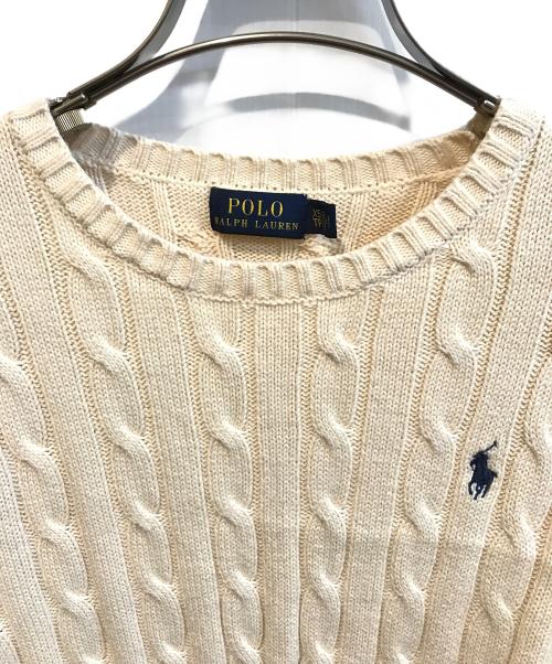 POLO RALPH LAUREN（ポロ・ラルフローレン）POLO RALPH LAUREN (ポロ・ラルフローレン) ニット アイボリー サイズ:XSの古着・服飾アイテム