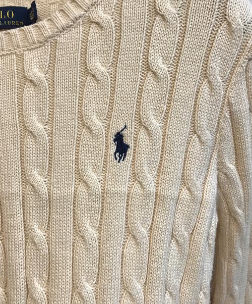 POLO RALPH LAUREN（ポロ・ラルフローレン）POLO RALPH LAUREN (ポロ・ラルフローレン) ニット アイボリー サイズ:XSの古着・服飾アイテム