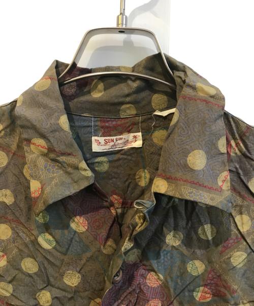 Sun Surf（サンサーフ）Sun Surf (サンサーフ) 長袖アロハシャツ ブラウン サイズ:表記なしの古着・服飾アイテム