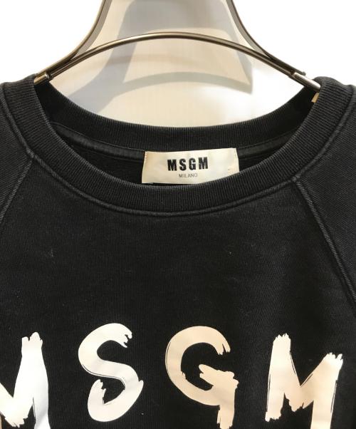 MSGM（エムエスジーエム）MSGM (エムエスジーエム) ロゴスウェット ブラック サイズ:Lの古着・服飾アイテム
