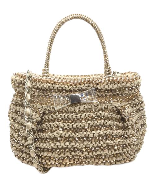 ANTEPRIMA（アンテプリマ）ANTEPRIMA (アンテプリマ) 2WAYワイヤーショルダーバッグ ベージュの古着・服飾アイテム