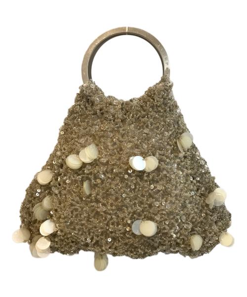ANTEPRIMA（アンテプリマ）ANTEPRIMA (アンテプリマ) ビーズハンドバッグ ベージュの古着・服飾アイテム