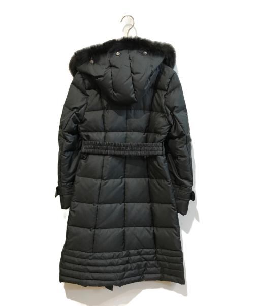 BURBERRY LONDON（バーバリーロンドン）BURBERRY LONDON (バーバリーロンドン) ブルーフォックスダウンコート ブラック サイズ:38の古着・服飾アイテム