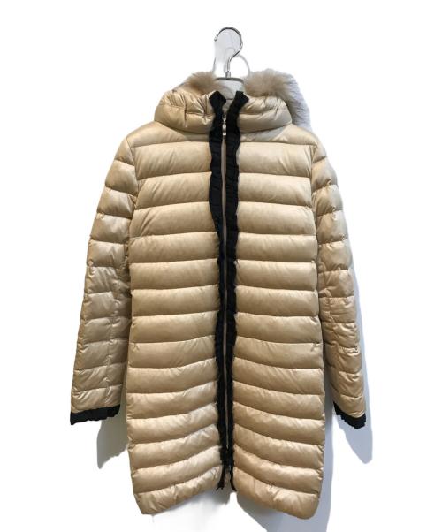 LANVIN en Bleu（ランバンオンブルー）LANVIN en Bleu (ランバンオンブルー) ダウンコート ベージュ サイズ:Mの古着・服飾アイテム