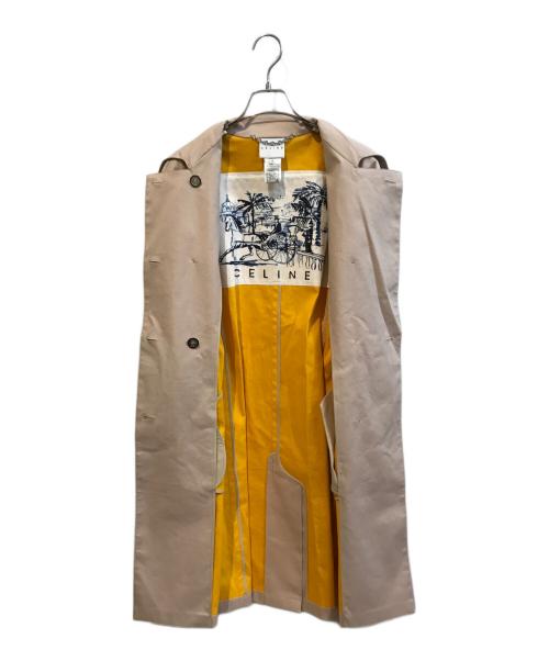 CELINE（セリーヌ）CELINE (セリーヌ) ベルテッドゴム引きトレンチコート ベージュ サイズ:38の古着・服飾アイテム