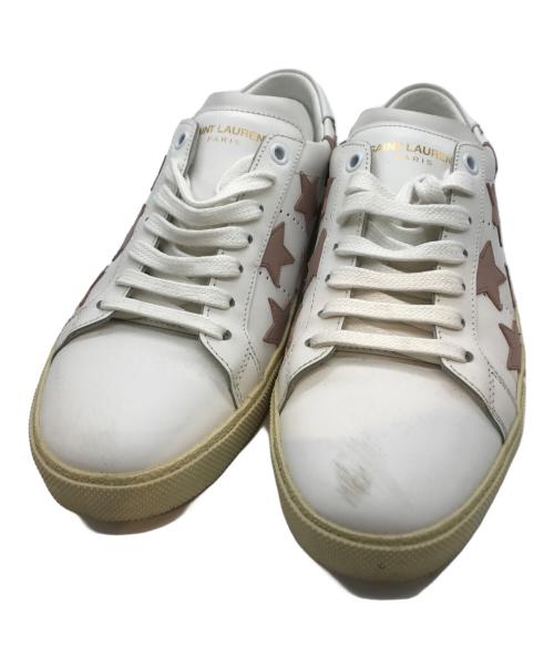 Saint Laurent Paris（サンローランパリ）Saint Laurent Paris (サンローランパリ) California sneakers with silver stars ホワイト サイズ:37の古着・服飾アイテム